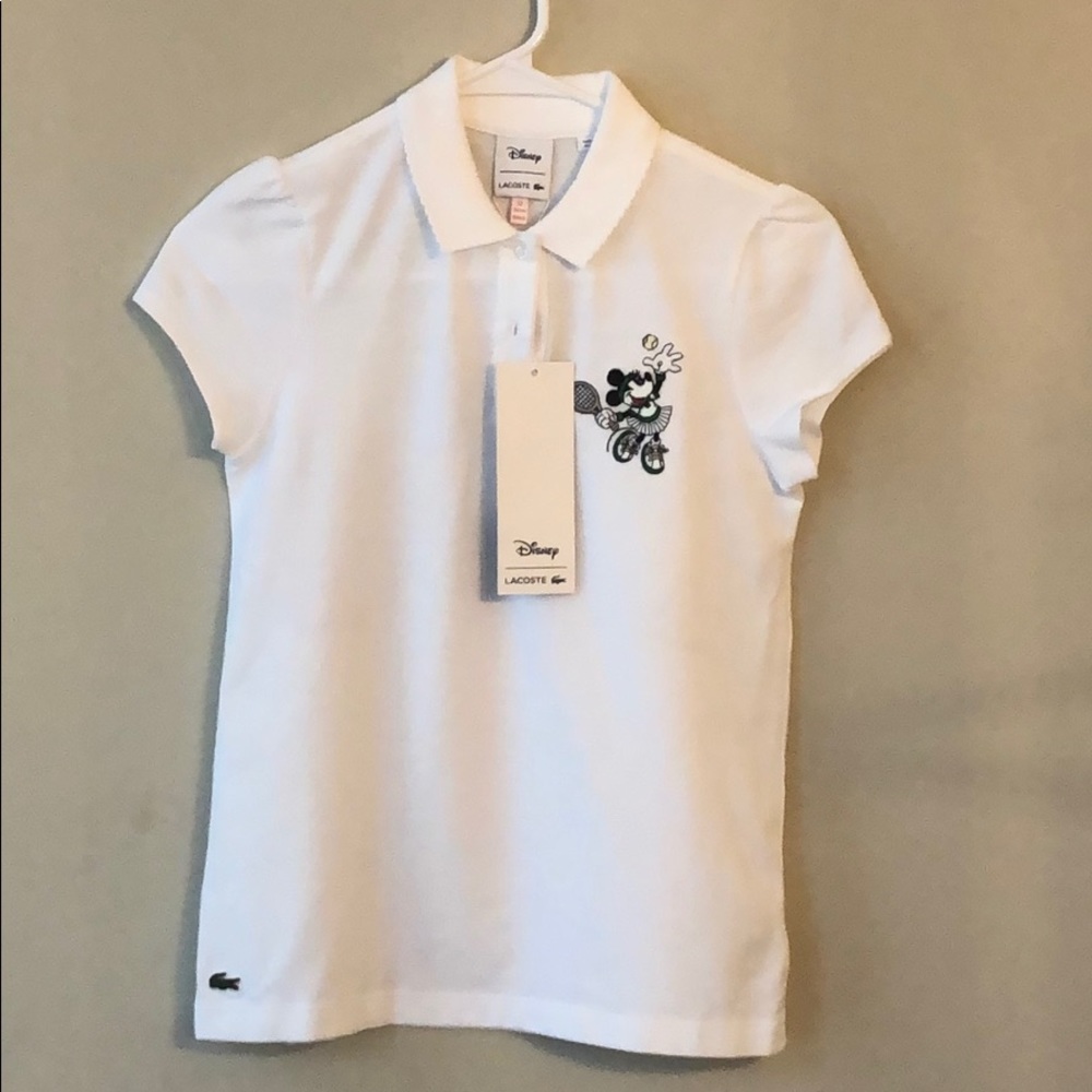 Girls size 12 Lacoste Disney pique polo